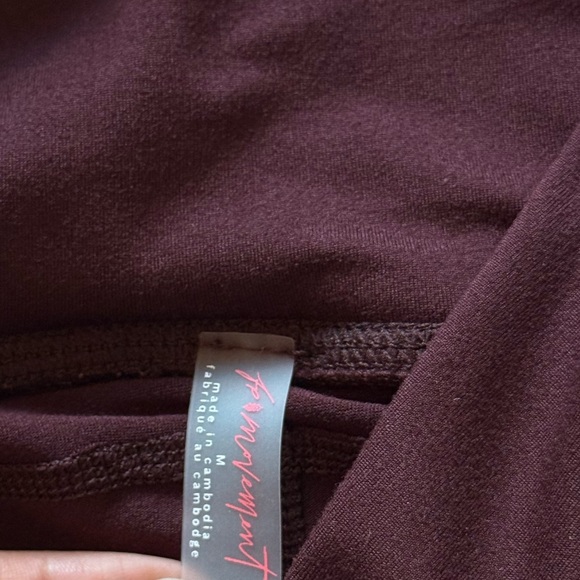 Free People Movement maroon High-Waisted Leggings - Picture 3 of 3
